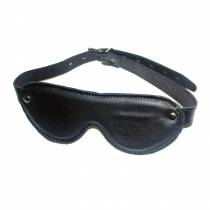 MASQUE CUIR NOIR REGLABLE