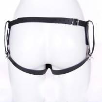 HARNAIS POUR GODE CUIR NOIR RIGIDE