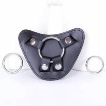 HARNAIS POUR GODE CUIR NOIR RIGIDE