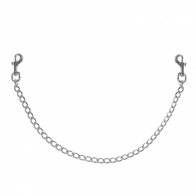CHAINE CHROME 50 CM + 2 MOUSQUETONS