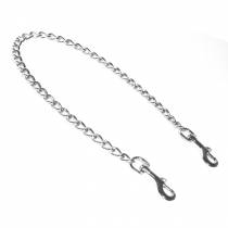 CHAINE CHROME 50 CM + 2 MOUSQUETONS