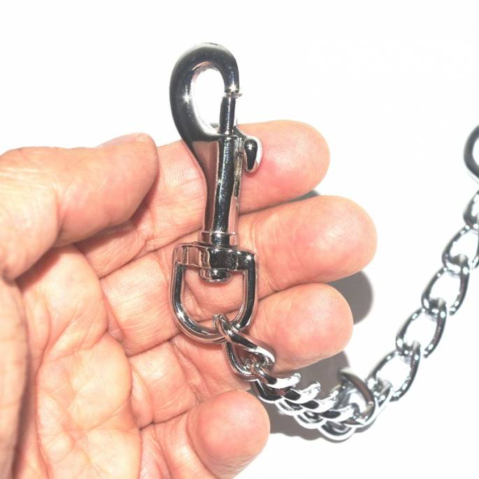 CHAINE CHROME 15 CM + 2 MOUSQUETON SAX