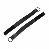 MENOTTES CUIR NOIR VELCRO + MOUSQUETON