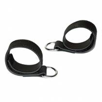 MENOTTES CUIR NOIR VELCRO + MOUSQUETON