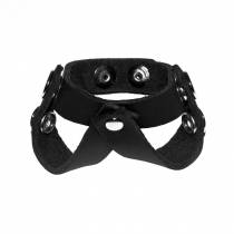 COCKRING LEDER SCHWARZ DIVIDER V-STYLE