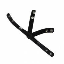 COCKRING CUIR NOIR DIVIDER V-STYLE