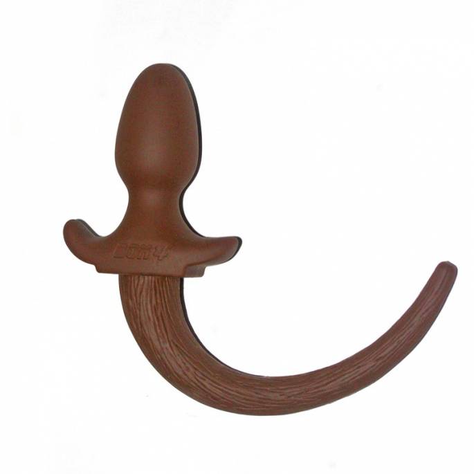 PLUG SILICONE DOGGIE MARRON SMALL 8 X 4 CM