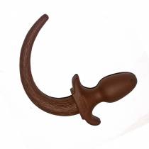 SILIKONPLUG DOGGIE BRAUN SMALL 8 X 4 CM