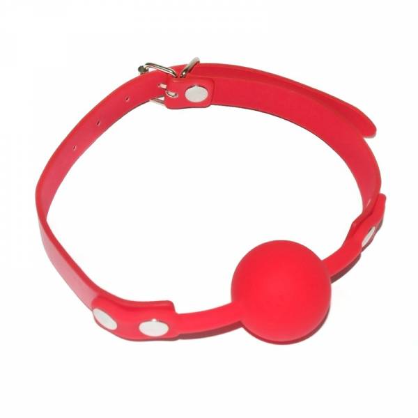 RED SILICONE BALL GAG