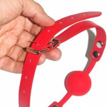 BAILLON BOULE SILICONE ROUGE