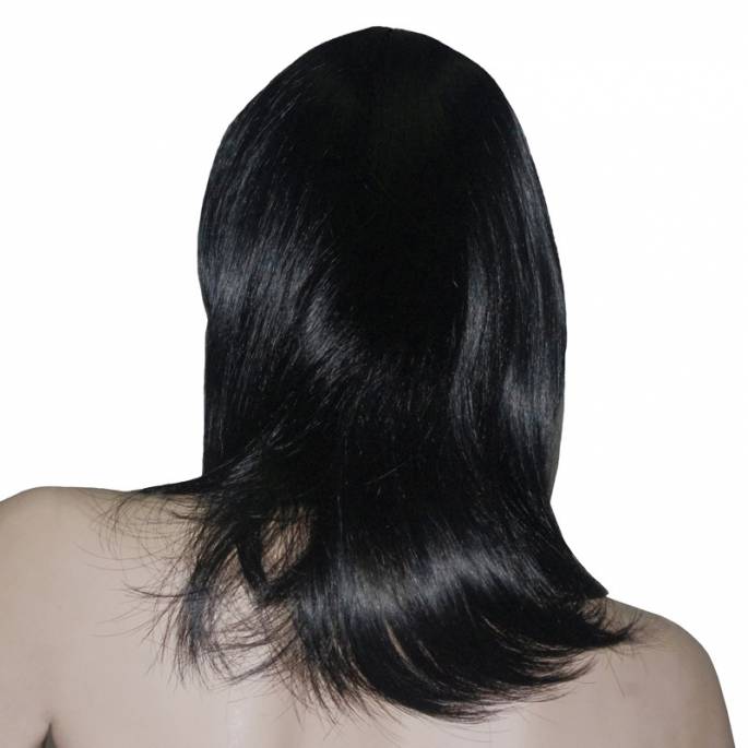 MITTELLANGE PERÜCKE SCHWARZ