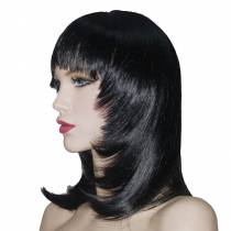 MITTELLANGE PERÜCKE SCHWARZ