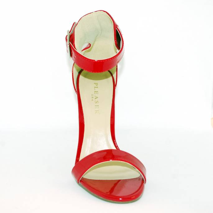 SANDALES FINES VINYLE ROUGE "AMUSE"