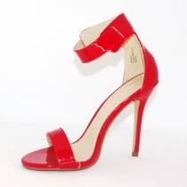 SANDALES FINES VINYLE ROUGE "AMUSE"