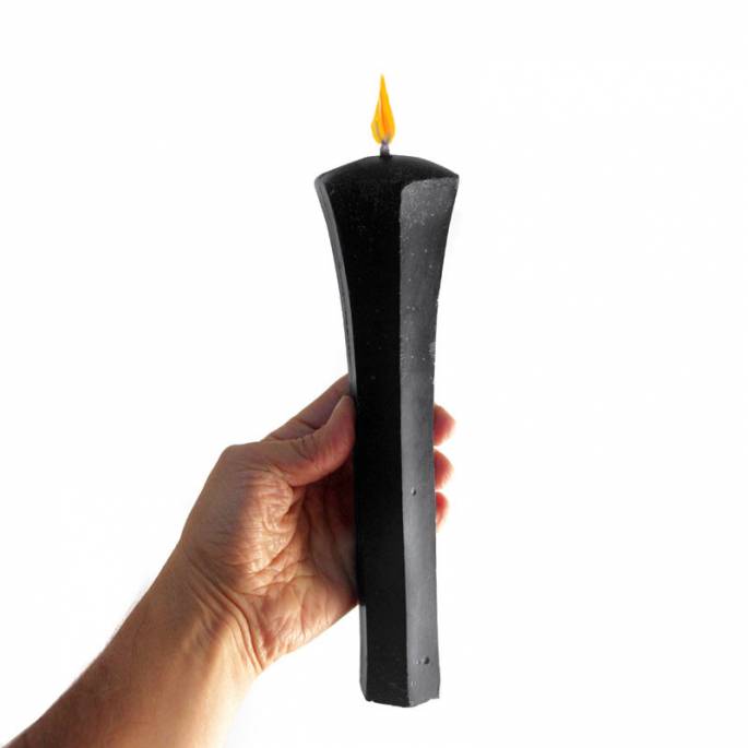 BOUGIE ARTISANALE NOIRE (CHAUDE)