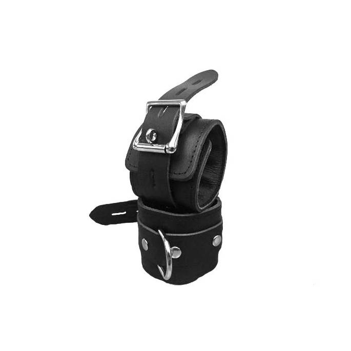 MENOTTES CUIR NOIR CADENASSABLES