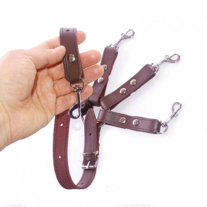 LEATHER STRAP CONSTRAINT CROSS + LANYARD
