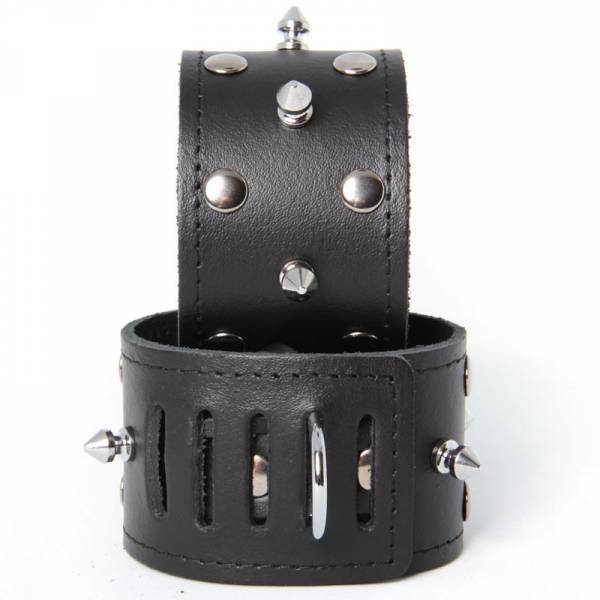 LEDERHANDSCHELLEN MIT VORHÄNGESCHLOSS