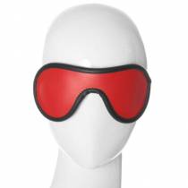 MASQUE OCCULTANT CUIR ROUGE
