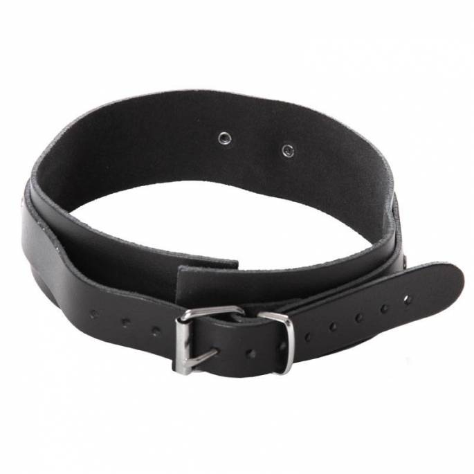 COLLIER CUIR NOIR FIN BASIC