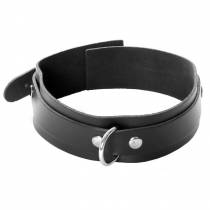 FEINES SCHWARZES LEDERHALSBAND BASIC