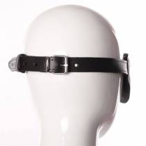 MASQUE CUIR NOIR REGLABLE