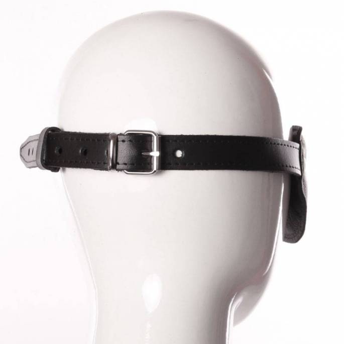 VERSTELLBARE SCHWARZE LEDERMASKE