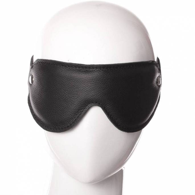 MASQUE CUIR NOIR REGLABLE