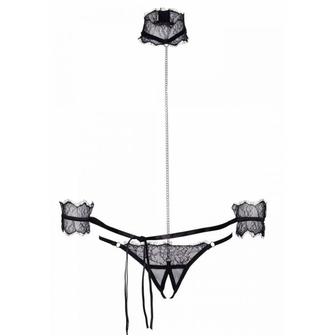 SET COLLIER/CHAINE/STRING+MENOTTES