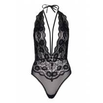 BODY MIT TIEFEM DEKOLLETÉ SCHWARZ