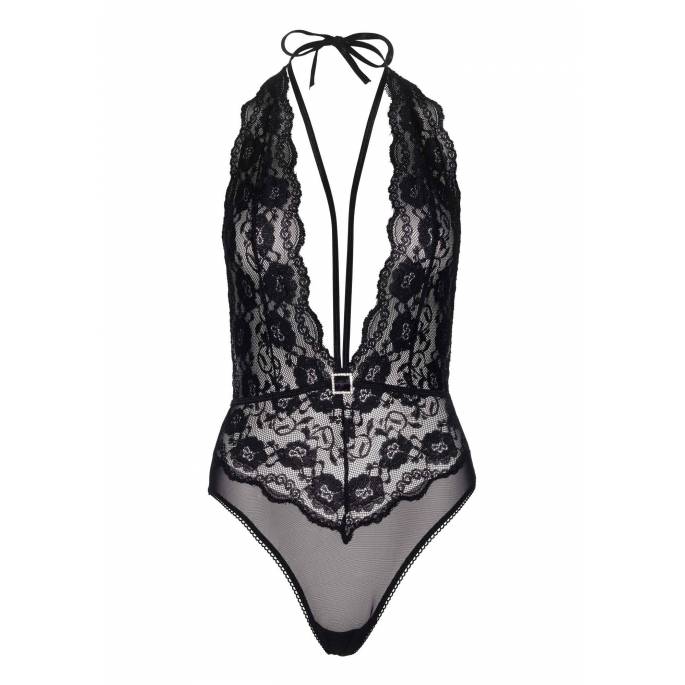 BODY MIT TIEFEM DEKOLLETÉ SCHWARZ