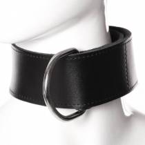 COLLIER CUIR GROS ANNEAU