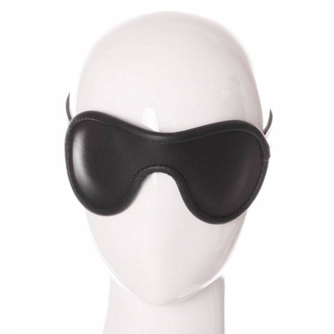 MASQUE OCCULTANT CUIR NOIR