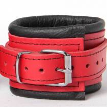 MENOTTES CUIR ROUGE/NOIR