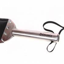 GRAND PADDLE CUIR NOIR MANCHE ACIER - LUXE