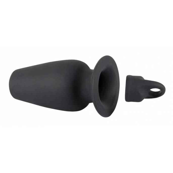 PLUG TUNNEL SILICONE NOIR + BOUCHON A VIS