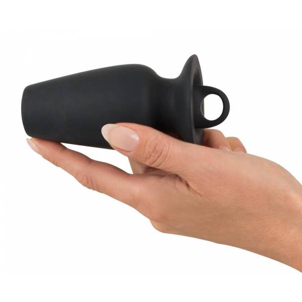 BLACK SILICONE TUNNEL PLUG + SCREW CAP