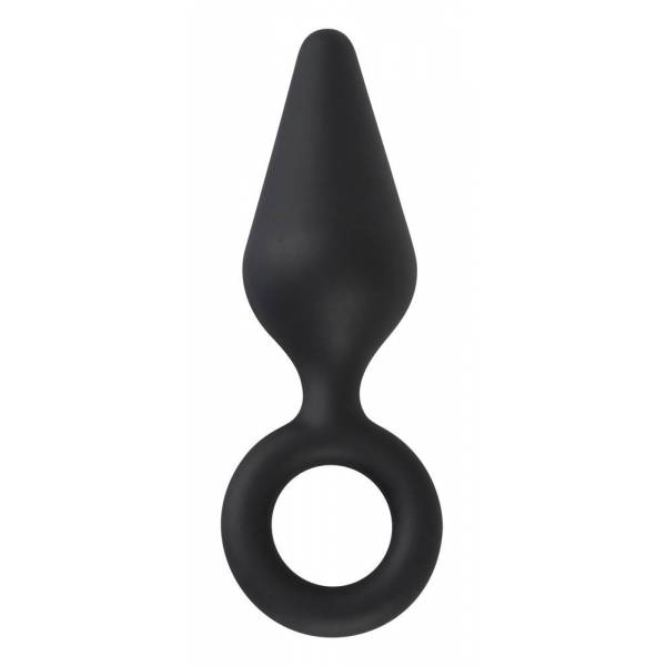 BLACK SILICONE PLUG LARGE (10x1.4 - 4.4cm)