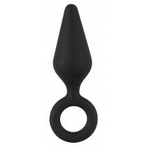 PLUG BAGUE SILICONE NOIR SMALL ( 7.5x1 - 3.4cm )