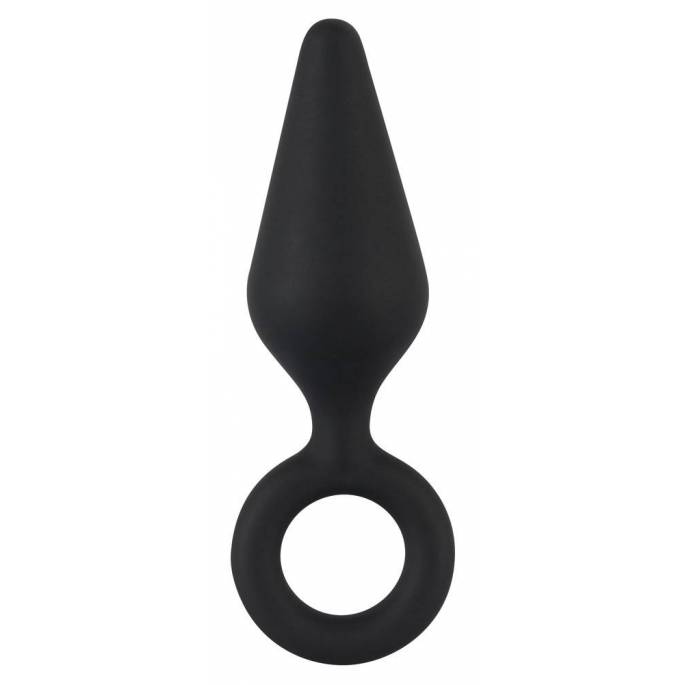 PLUG BAGUE SILICONE NOIR SMALL ( 7.5x1 - 3.4cm )