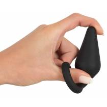 PLUG BAGUE SILICONE NOIR SMALL ( 7.5x1 - 3.4cm )