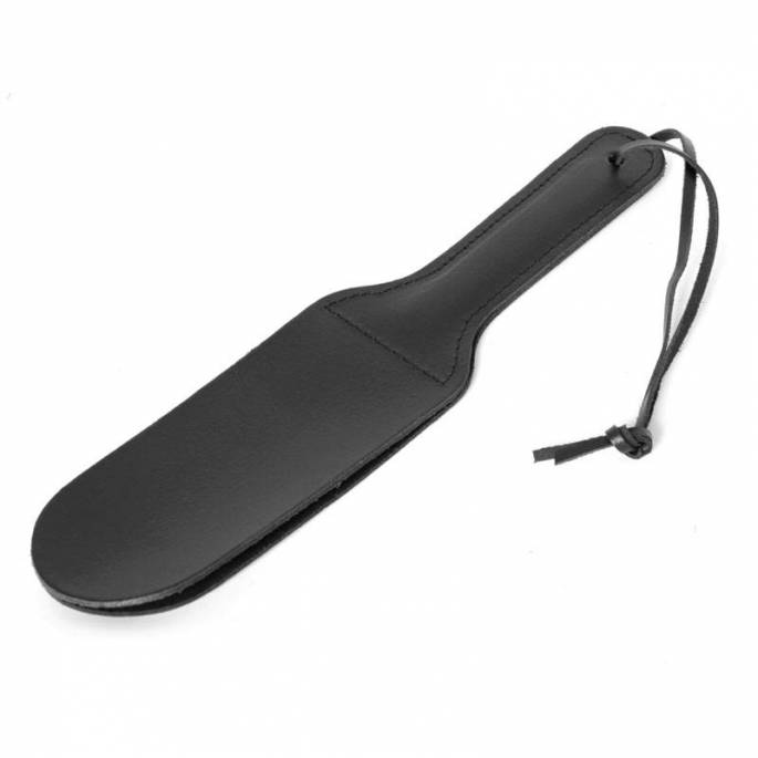 PADDLE CUIR NOIR SLAPPER