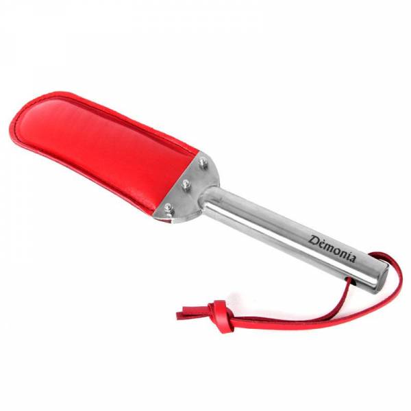 PADDLE ROTES LEDER STAHLGRIFF - LUXUS