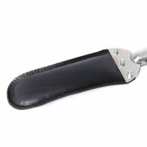 PADDLE SCHWARZES LEDER STAHLGRIFF - LUXUS