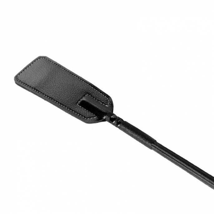 CRAVACHE MECHE CUIR NOIR 45 CM