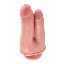 REALISTISCHER DILDO MIT DOPPELTER PENETRATION - FLEISCH