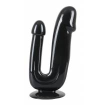 GODE VENTOUSE NOIR DOUBLE PENETRATION