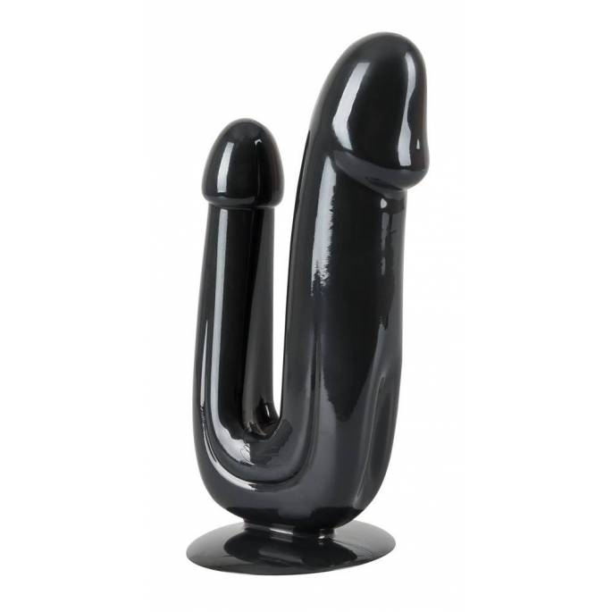 GODE VENTOUSE NOIR DOUBLE PENETRATION
