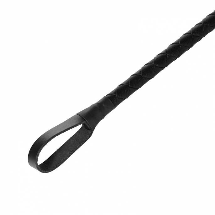 FOUET CUIR CANE NOIR 70 CM