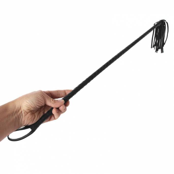 PEITSCHE LEDER ENTE SCHWARZ 70 CM